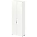 Schäfer Shop Select Armoire LOGIN, 6 hauteurs de classeurs, L 800 x P 420 x H 2240 mm, blanc/blanc