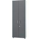 Schäfer Shop Select Armoire LOGIN, 6 hauteurs de classeurs, L 800 x P 420 x H 2240 mm, blanc/graphite