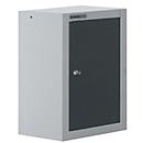 Schäfer Shop Select Armoire murale, à une porte, avec étagère intermédiaire, L 400 x P 320 x H 600 mm, acier, blanc aluminium/gris anthracite