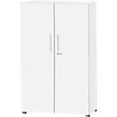 Schäfer Shop Select Armoire SET UP, 4 HC, verrouillable, l. 800 x P 420 x H 1470 mm, blanc/blanc 