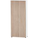 Schäfer Shop Select Armoire SET UP, 6 HC, verrouillable, L 800 x P 420 x H 2240 mm, blanc/chêne