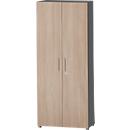 Schäfer Shop Select Armoire Start Off, 6 HC, verrouillable, l. 800 x P 420 x H 2196 mm, bois, graphite/chêne