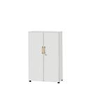 Schäfer Shop Select Armoire Start Off Wood, 4 HC, verrouillable, L 800 x P 420 x H 1514 mm, bois, gris clair