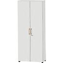 Schäfer Shop Select Armoire Start Off Wood, 6 HC, verrouillable, L 800 x P 420 x H 2240 mm, bois, gris clair