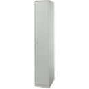 Schäfer Shop Select Armoire vestiaire, 1 compartiment L 350 mm, 5 compartiments avec 4 étagères, verrouillable, gris clair/gris clair