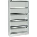 Schäfer Shop Select AS 2409 open kast, met 4 in hoogte verstelbare etages, B 950 x D 400 x H 1935 mm, plaatstaal, lichtgrijs