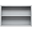 Schäfer Shop Select Aufsatzregal MS, 2 OH, B 1200 x T 400 x H 800 mm, Stahlblech, Weißaluminium