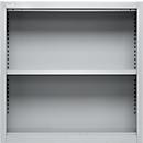 Schäfer Shop Select Aufsatzregal MS, 2 OH, B 800 x T 400 x H 800 mm, Stahlblech, Weißaluminium