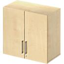 Schäfer Shop Select Aufsatzschrank LOGIN, 2 Ordnerhöhen, Griffe unten, B 800 x T 420 x H 726 mm, Ahorn Dekor/Ahorn