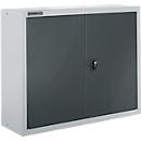 Schäfer Shop Select Aufsatzschrank MS 8408i, B 800 x T 400 x H 800 mm, 1 Boden, Stahl, weißaluminium RAL 9006/anthrazitgrau RAL 7016