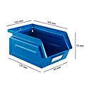 Schäfer Shop Select Bac à bec, 0,9 l, 2,5 kg, L 163 x l 102 x H 75 mm, acier, RAL 5015 (bleu ciel)