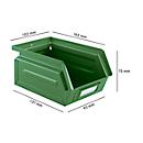 Schäfer Shop Select Bac à bec, 0,9 l, 2,5 kg, L 163 x l 102 x H 75 mm, acier, RAL 6011 (vert résada)