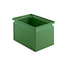 Schäfer Shop Select Bac gerbable, 3,6 l, 8 kg, L 200 x l 140 x H 130 mm, acier, RAL 6011 (vert résada)