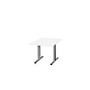 Schäfer Shop Select Besprechungstisch Planova Basic, Quadrat, T-Fuß, B 1000 x T 1000 x H 717 mm, weiß/weißaluminium RAL 9006