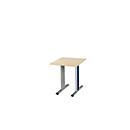 Schäfer Shop Select Besprechungstisch Planova Basic, Quadrat, T-Fuß, B 800 x T 800 x H 717 mm, Ahorn/weißaluminium RAL 9006