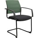 Schaefer Shop Select bezoekersstoelen SSI PROLINE MEETING 20, sledemodel, polyester/staal, met armleuningen, 2 stuks, mint