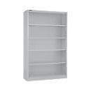 Schäfer Shop Select Bibliothèque étagères acier MS iCONOMY, 5 HC, l. 1200 x P 400 x H 1935 mm, alu blanc RAL 9006