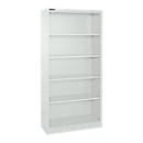 Schäfer Shop Select Bibliothèque étagères acier MS iCONOMY, 5 HC, l. 800 x P 400 x H 1935 mm, gris clair RAL 7035