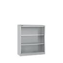 Schäfer Shop Select Bibliothèque étagères MS iCONOMY, en acier, 3 HC, l. 950 x P 400 x H 1215 mm, alu blanc RAL 9006