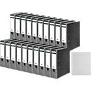 Schäfer Shop Select binder, DIN A4, back width 80 mm, 20 pieces + FREE 1 PP binder tabs A-Z, grey