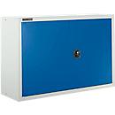 Schäfer Shop Select Bovenkast MS 8412i, B 1200 x D 400 x H 800 mm, 1 legbord, staal, lichtgrijs RAL 7035/enzisch blauw RAL 5010