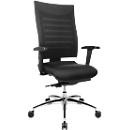 Schäfer Shop Select Bürostuhl SSI PROLINE S3, Synchronmechanik, mit Armlehnen, 3D-Netz-Rückenlehne, Bandscheibensitz, schwarz/schwarz
