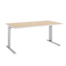 Schäfer Shop Select Bureau Moxxo IQ, rectangulaire, pieds en C, l. 1800 x P 800 x H 735 mm, coloris érable 