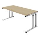 Schäfer Shop Select Bureau SET UP, pieds en C, 1800 x 800, chêne/alu blanc 