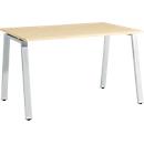 Schäfer Shop Select Bureau Start Off, pieds en A, rectangulaire, acier/bois, l. 1200 x P 800 x H 735 mm, érable 