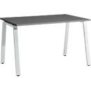 Schäfer Shop Select Bureau Start Off, pieds en A, rectangulaire, acier/bois, l. 1200 x P 800 x H 735 mm, graphite 