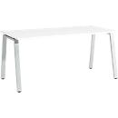 Schäfer Shop Select Bureau Start Off, pieds en A, rectangulaire, acier/bois, l. 1600 x P 800 x H 735 mm, blanc 
