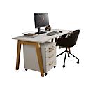 Schäfer Shop Select Bureau Start Off Wood, rectangulaire, pied en A, L 1600 x P 800 x H 735 mm, blanc/imitation bois 