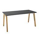 Schäfer Shop Select Bureau Start Off Wood, rectangulaire, pied en A, L 1600 x P 800 x H 735 mm, graphite/imitation bois 