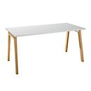 Schäfer Shop Select Bureau Start Off Wood, rectangulaire, pied en A, L 1600 x P 800 x H 735 mm, gris clair/imitation bois 