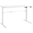 Schäfer Shop Select Bureautafel Moxxo IQ, elektrisch in hoogte verstelbaar, rechthoek, C-poot, B 1600 x D 800 x H 725-1185 mm, wit/wit 