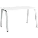Schäfer Shop Select Bureautafel Start Off, A-poot, rechthoek, staal/hout, B 1200 x D 800 x H 735 mm, wit 