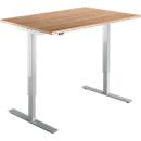 Schäfer Shop Select Bureautafel START UP, eentraps elektr. in hoogte verstelbaar, B 1200 mm, kersen-Romana/blank aluminium 