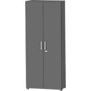 Schäfer Shop Select cabinet SET UP, 6 OH, lockable, W 800 x D 420 x H 2240 mm, graphite/graphite