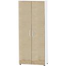 Schäfer Shop Select cabinet SET UP, 6 OH, lockable, W 800 x D 420 x H 2240 mm, white/wild oak