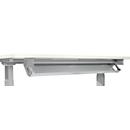 Schäfer Shop Select Cable tray steel, 1200 mm, bright aluminium, for tables from 1600 mm wide