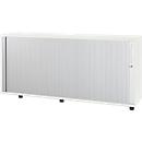 Schäfer Shop Select caisson à volet roulant transversal, bois, 2 tablettes, L 1600 mm x P 421 x H 750 mm, blanc