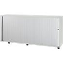 Schäfer Shop Select caisson à volet roulant transversal, bois, 2 tablettes, L 1600 mm x P 421 x H 750 mm, gris clair