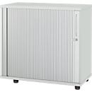 Schäfer Shop Select caisson à volet roulant transversal, bois, 2 tablettes, L 800 mm x P 421 x H 750 mm, gris clair