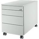 Schäfer Shop Select Caisson mobile 1233, avec poignée encastrée, L 435 x H 567 mm, gris clair/gris clair/gris clair