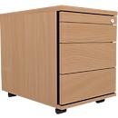Schäfer Shop Select Caisson mobile 1233, tiroir-plumier + tiroirs, verrouillable, aggloméré, l. 428 x P 600 x H 540 mm, hêtre