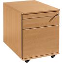 Schäfer Shop Select Caisson mobile 126, tiroir-plumier + tiroirs, verrouillable, aggloméré, l. 428 x P 600 x H 540 mm, hêtre