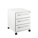 Schäfer Shop Select Caisson mobile Moxxo IQ 333, 3 tiroirs, l. 410 x P 495 x H 510 mm, verrouillable, blanc 