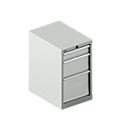 Schäfer Shop Select cajonera 18-27, 3 cajones (H 100/200/300mm), hasta 75 kg, A 411 x P 572 x H 700 mm, gris claro/gris claro