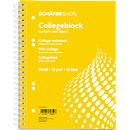 Schäfer Shop Select college-onderleggers, DIN A5, 80 vel, dubbele spiraalbinding, 5 stuks, wit