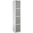 Schäfer Shop Select Columna de armario S4/4, con cerradura de cilindro, gris claro/gris platino